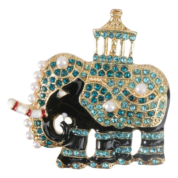 Hot Diamante Crystal Mother Daughter Elephant Family Fashion Pin Brooch Jewelry